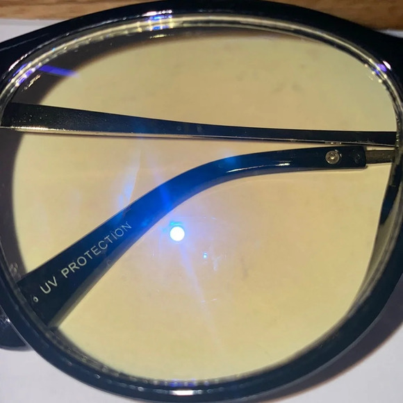 Nordstrom Black Round Sunglasses Blue Light Filtering - Picture 10 of 11